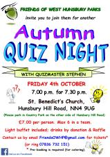 Friends of West Hunsbury Parks Autumn Quiz